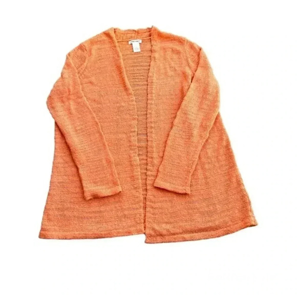 Laura Ashley orange knit open front cardigan lightweight size Small Preloved - Picture 7 of 7